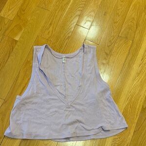 Intimately by Free People Lavender V-Neck Crop Top